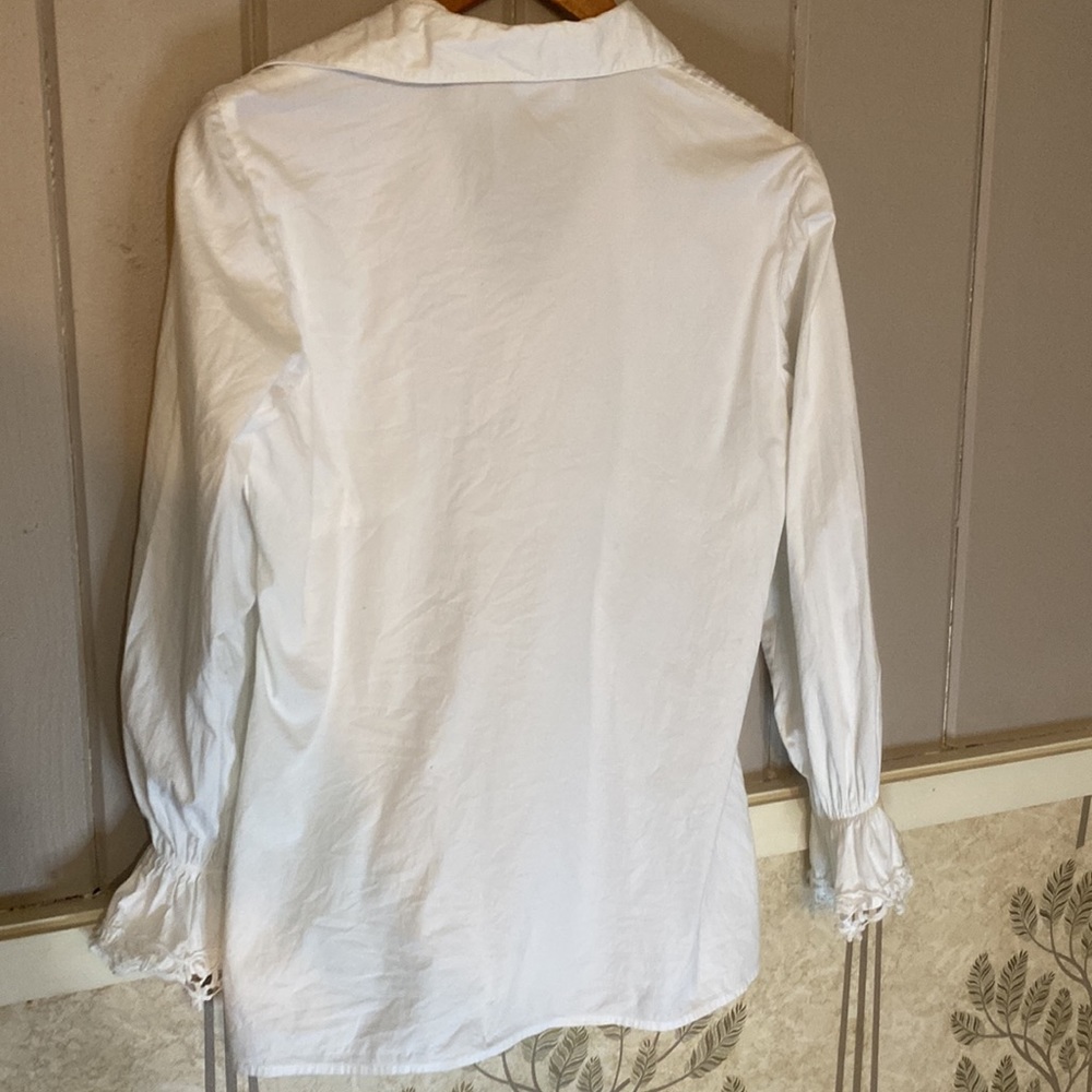 Soft Surroundings Size Small Button Down Ruffled … - image 6